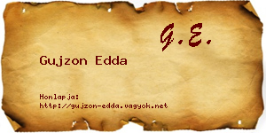 Gujzon Edda névjegykártya